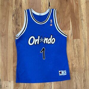 Vintage Champion Orlando Magic Penny Hardaway Light Blue Jersey Men's 48